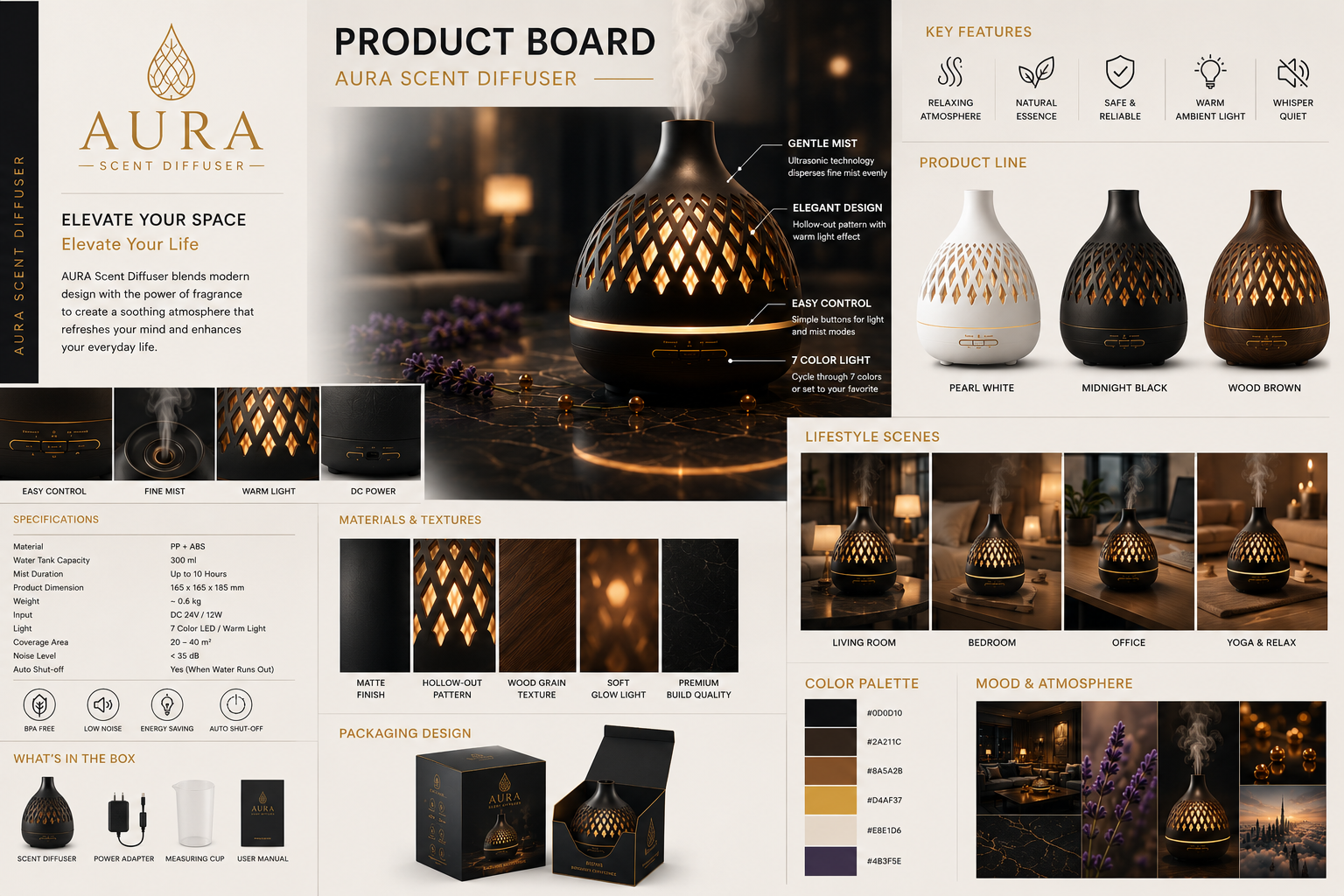 AURA Scent Diffuser Commercial — product presentation