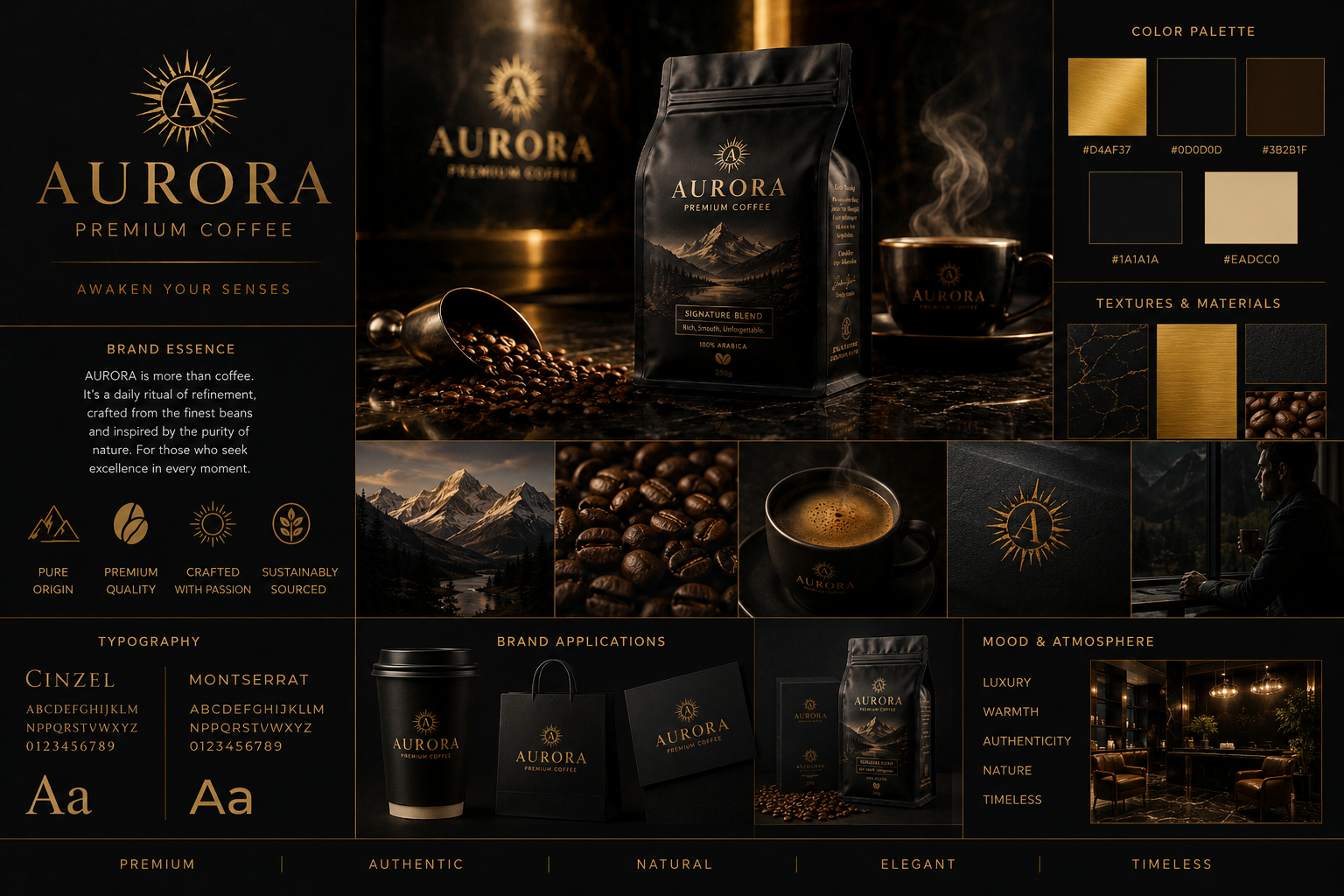 Aurora Premium Coffee — creative direction