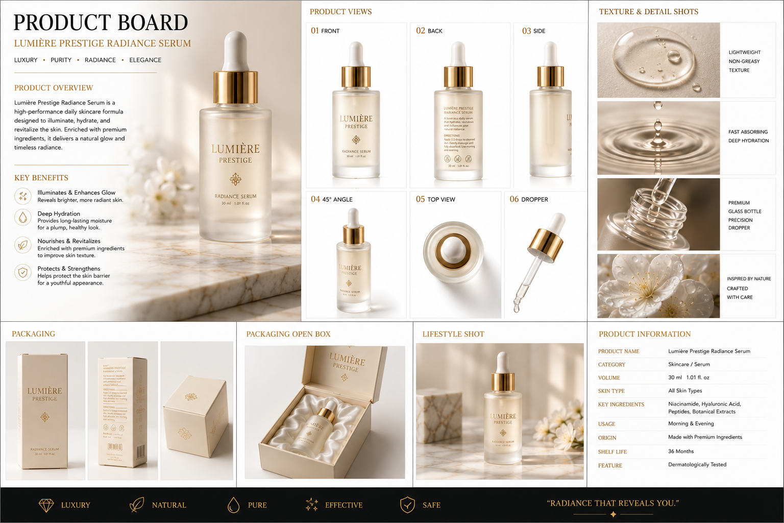 Lumière Prestige Radiance Serum — product presentation