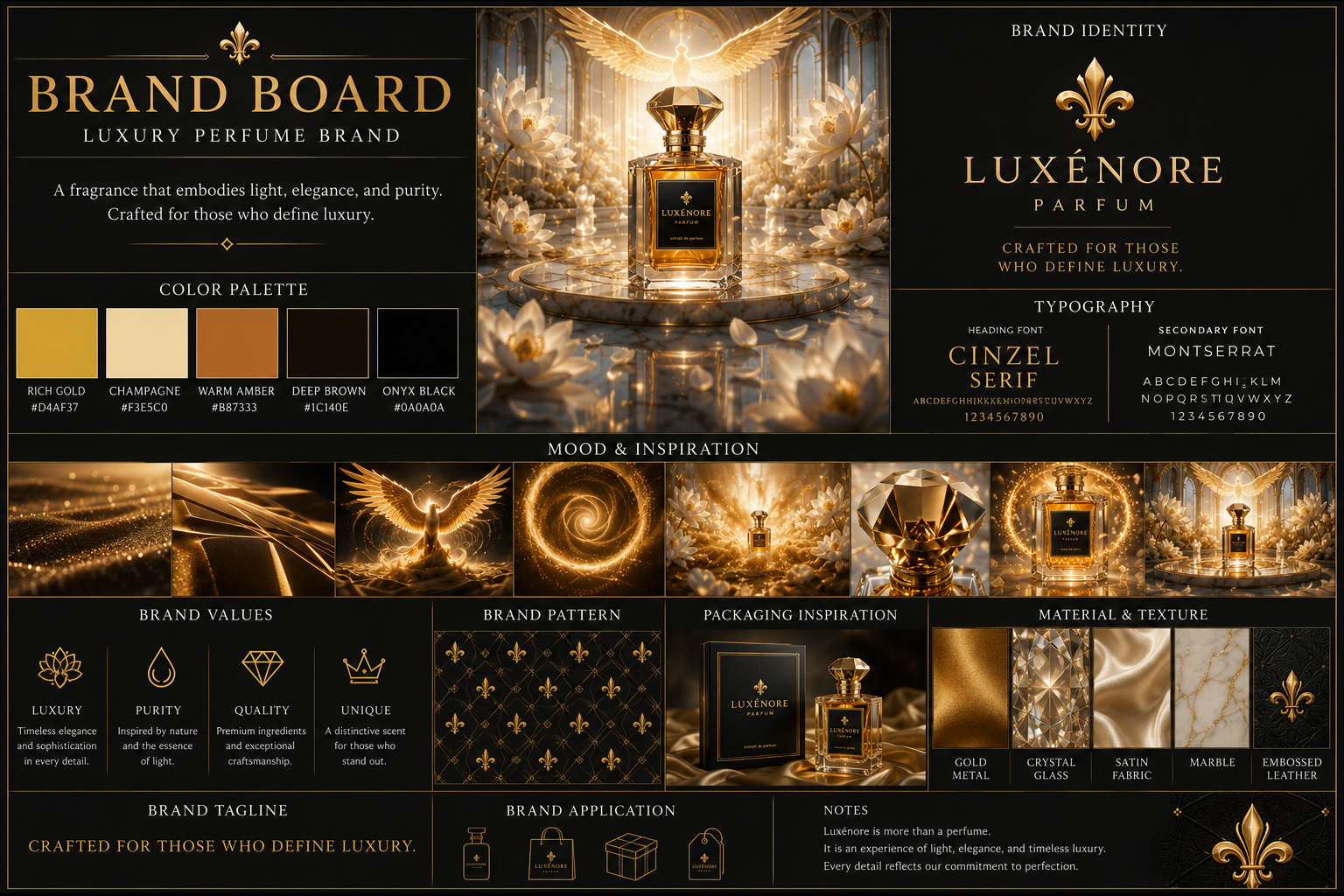 Luxénore Parfum cinam — brand identity