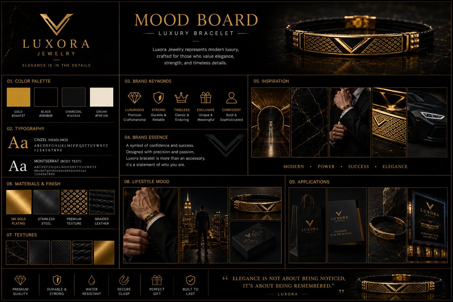 Luxora Luxury Bracelet — creative direction