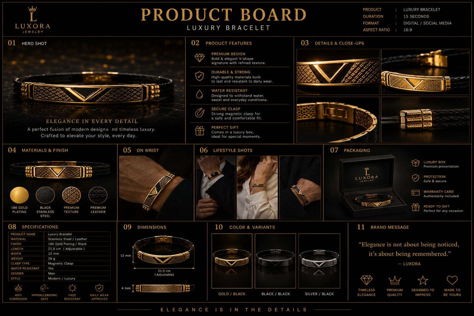 Luxora Luxury Bracelet — product presentation