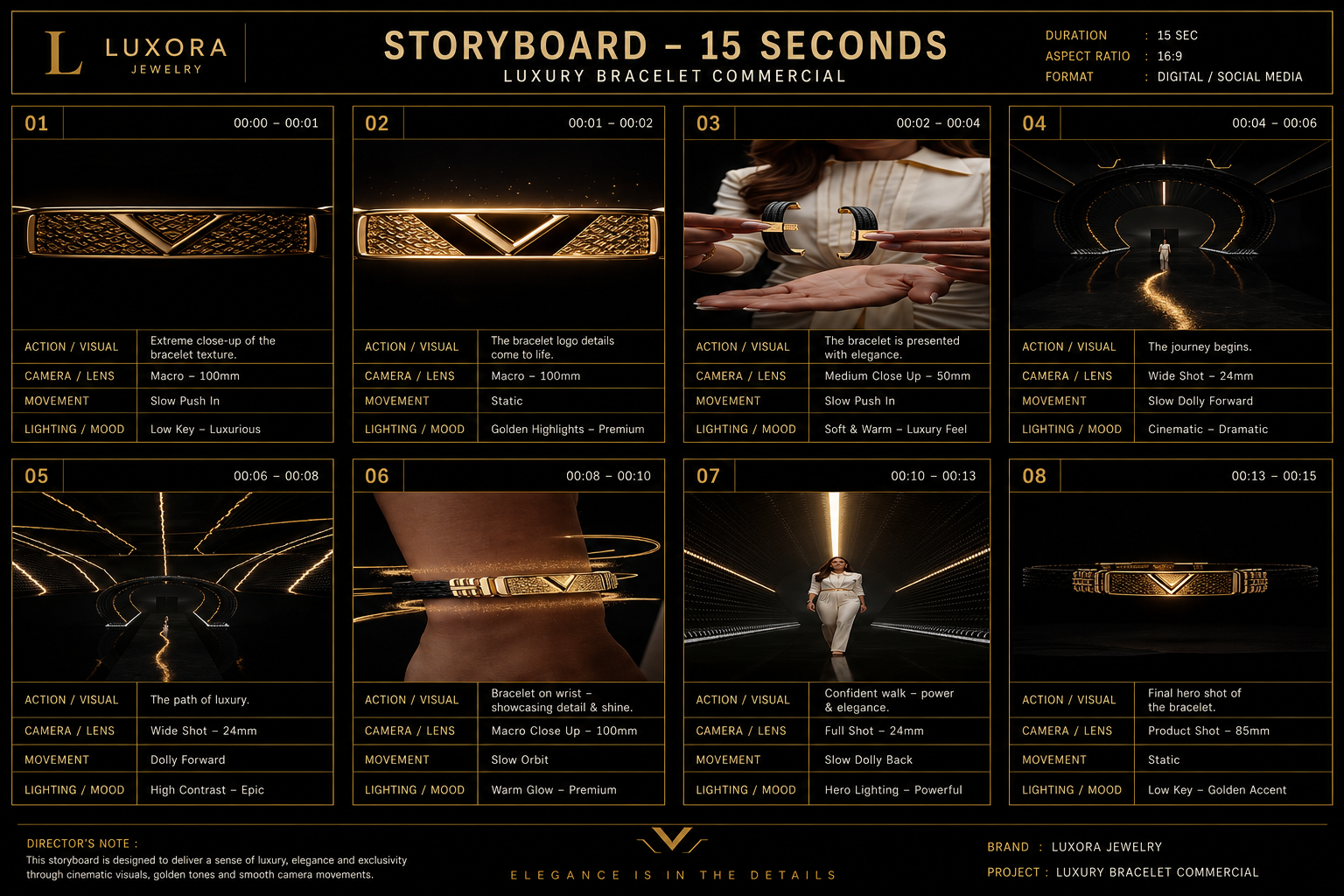 Luxora Luxury Bracelet — storyboard