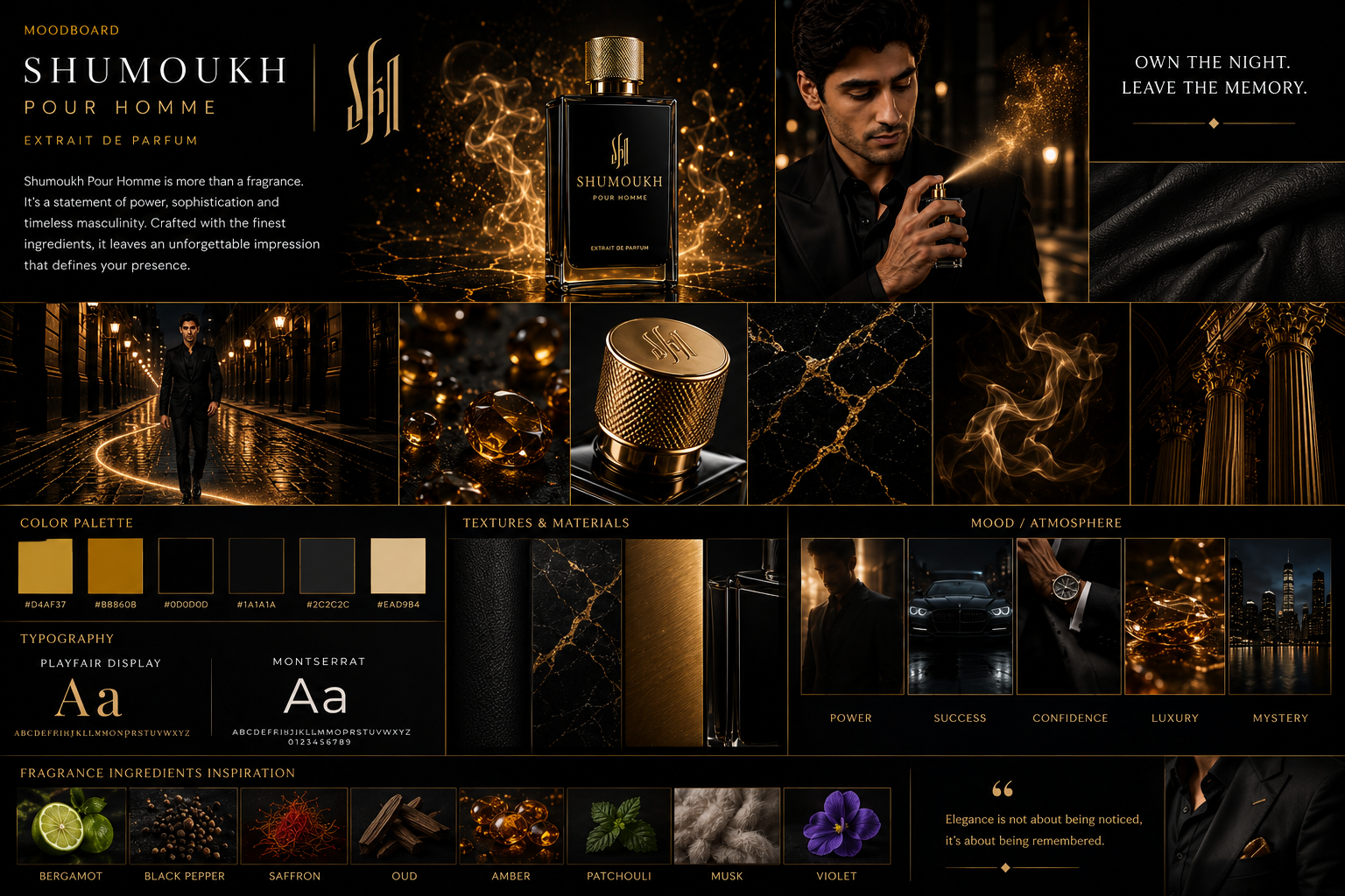 Shumoukh Pour Homme — creative direction