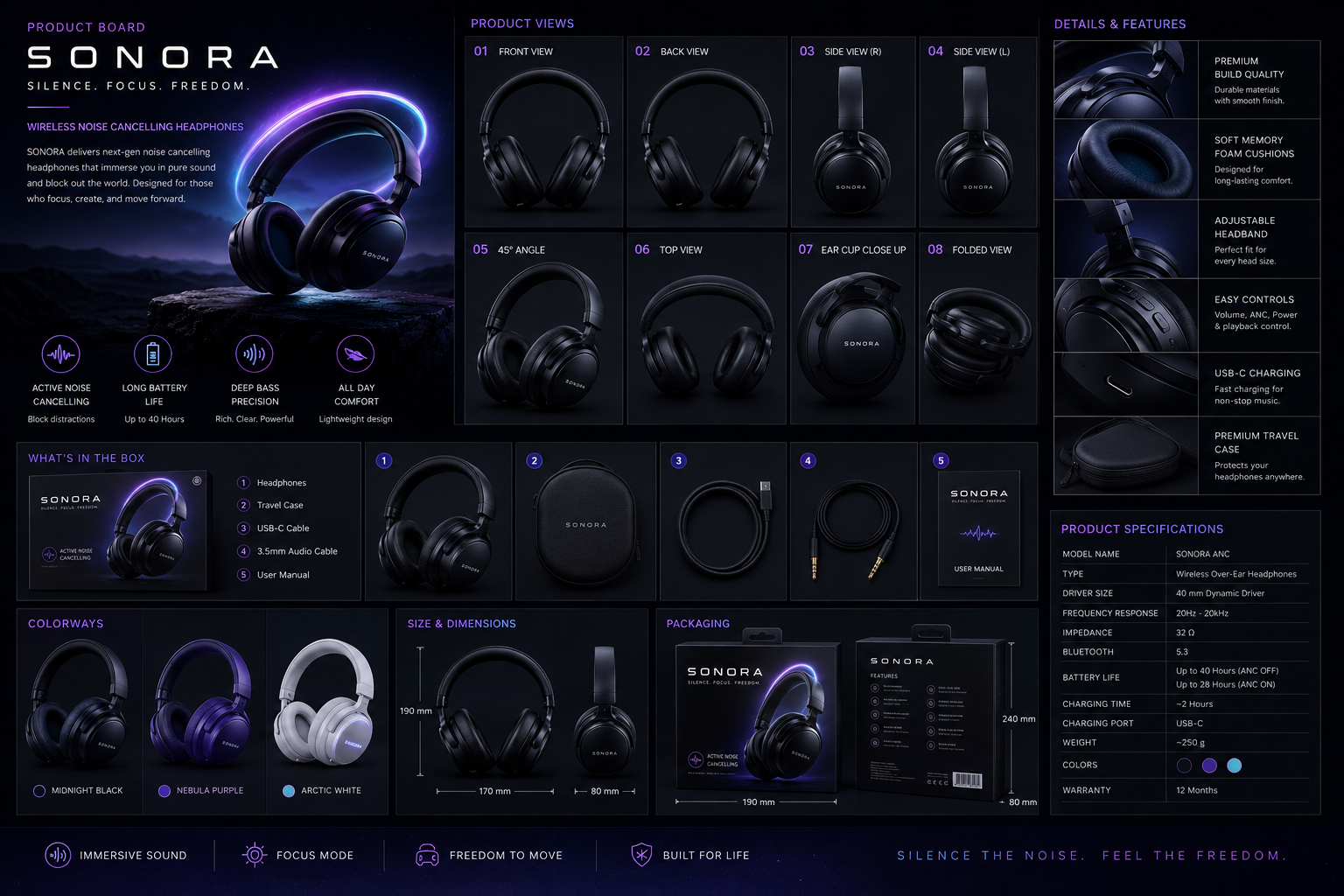 SONORA Wireless Headphones — product presentation
