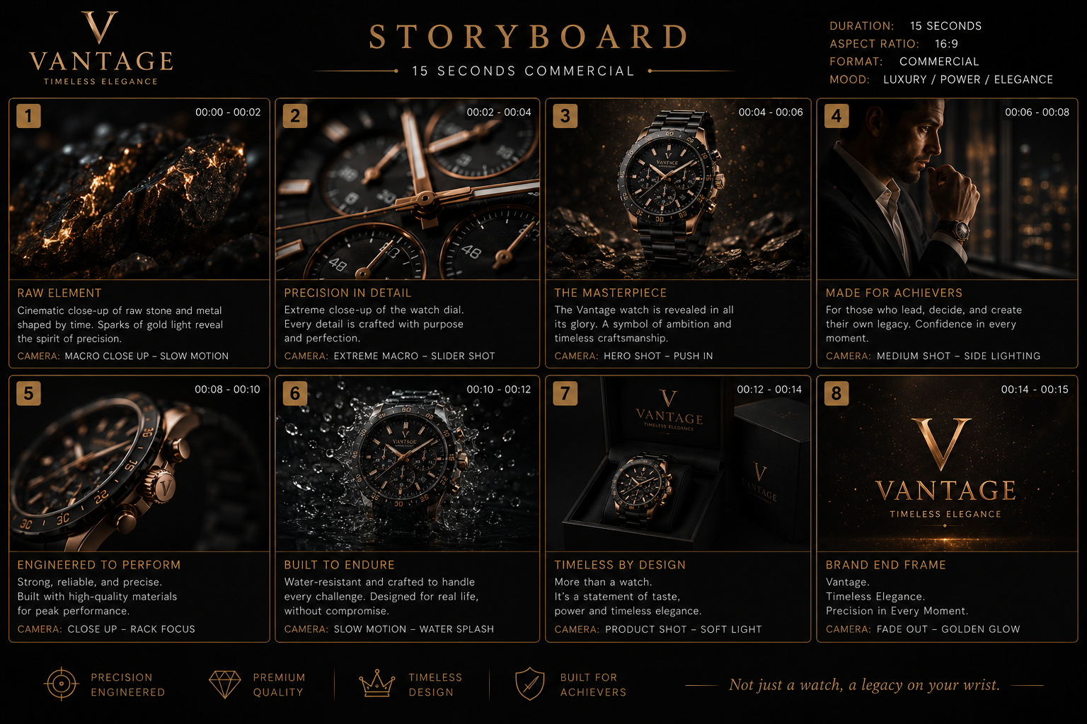 Vantage Chronograph — storyboard