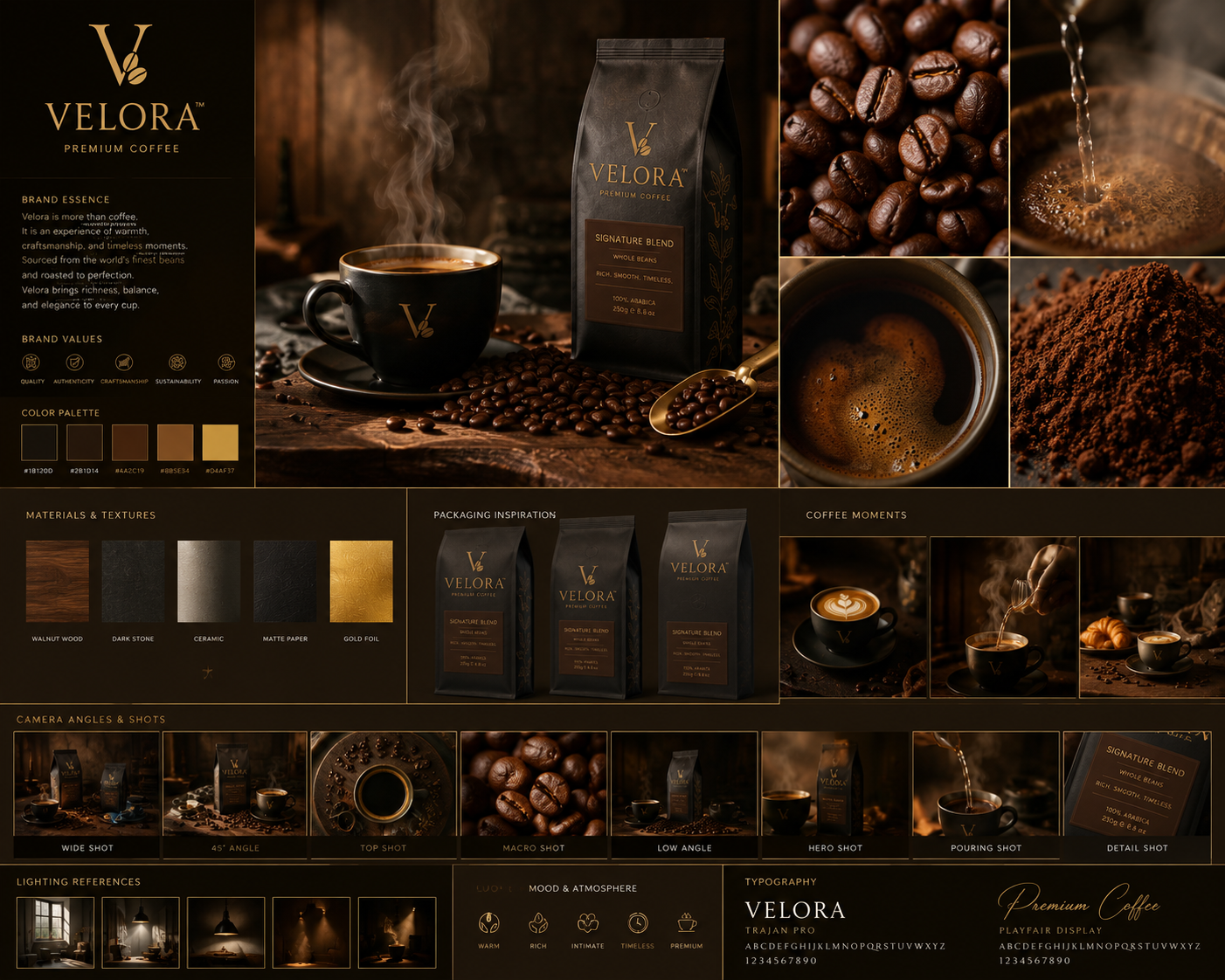 Velora Premium Coffee – Signature Blend — creative direction