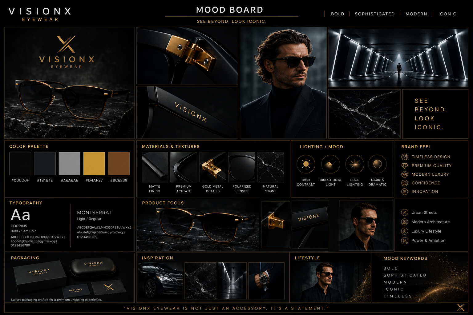 VisionX Premium Eyewear — creative direction