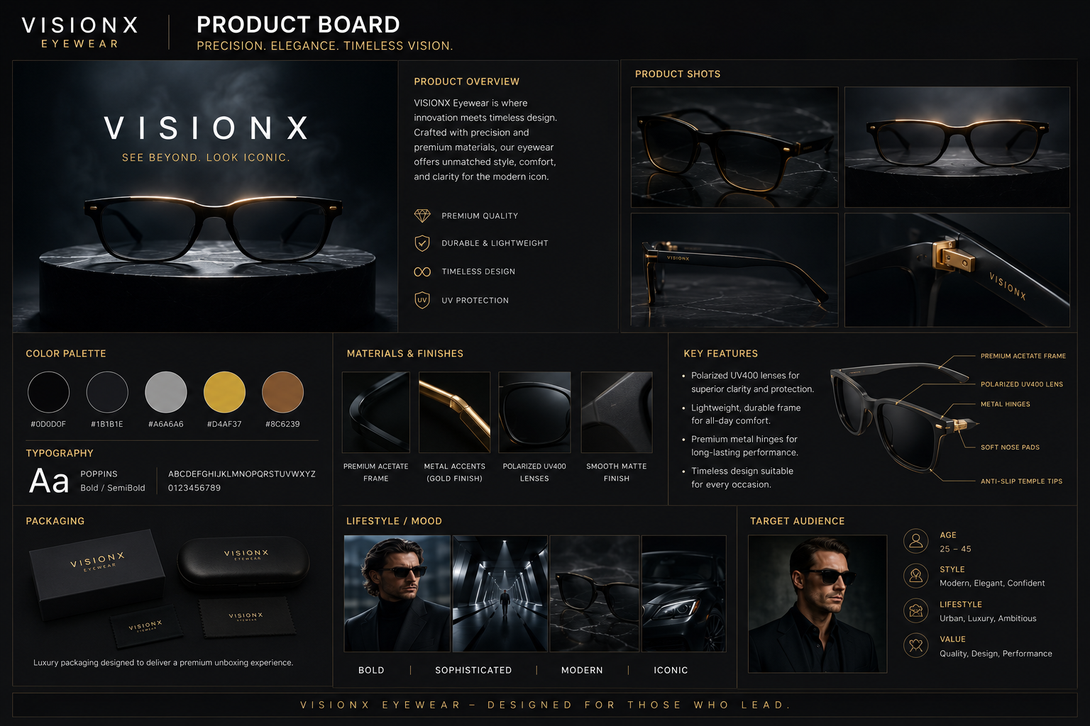 VisionX Premium Eyewear — product presentation